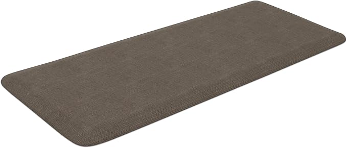 GelPro Anti-Fatigue Designer Comfort Kitchen Floor Mat, 20" x48”, Grasscloth Pecan Stain Resistant Surface with 3/4” Thick Ergo-Foam Core for Health and Wellness
