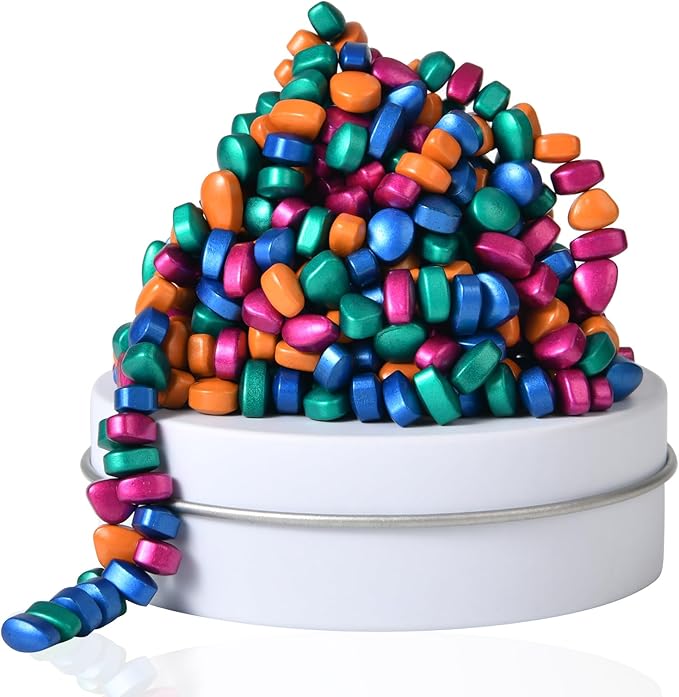 Fidget Toys Adults,Sensory Stones for Stress Relief,300+Multicolour Smooth Ferrite Rocks, Desk Fidgets Toy,Adults Gifts, Holiday Stocking Stuffer