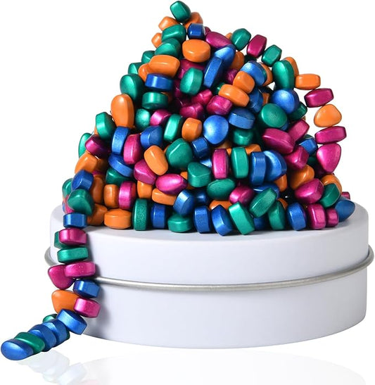 Fidget Toys Adults,Sensory Stones for Stress Relief,300+Multicolour Smooth Ferrite Rocks, Desk Fidgets Toy,Adults Gifts, Holiday Stocking Stuffer