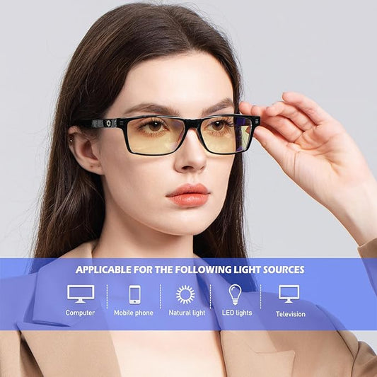 ANYLUV Blue Light Glasses Men Woman, Blue Light Blocking Glasses for Computer Gaming, Eye Strain Relief Eye Protection