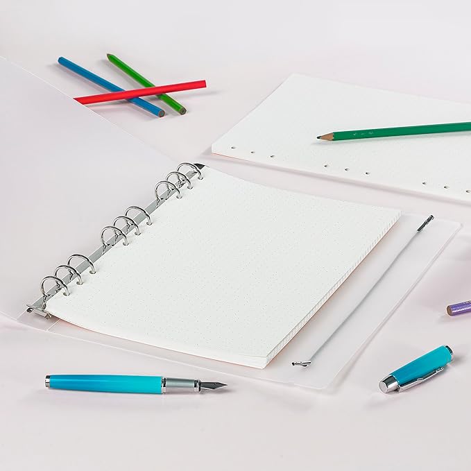 90 Sheets Planner Refill Paper 5mm Dotted Inserts Paper B5 9 Holes Binder Grid Notepaper for Filofax Bullet Journals Diary (7.09x10.04 inch)