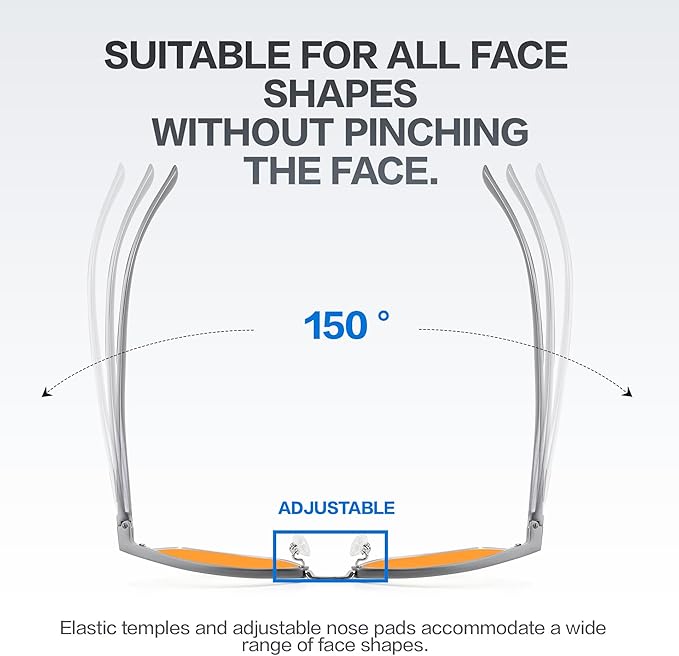 BIRCEN Blue Light Blocking Glasses: Al-Mg Metal Bluelight Computer Clear Glasses for Men Women Anti Eyestrain Office Home