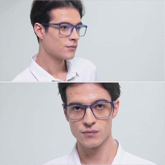 ANDWOOD Blue Light Blocking Glasses Men Women Computer Filter Large Frame Bluelight Blocker Anti Blue Ray Lightweight AR002