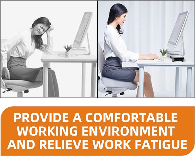 Pholiten 2 Pack Monitor Stand Riser, 3 Height Adjustable Monitor Stand， Flat Screen TV Monitor Stand Riser, Sturdy Metal Laptop Computer Monitor Stand Shelf for Printer, iMac,Premium Metal Monitor Risers for 2 Monitors