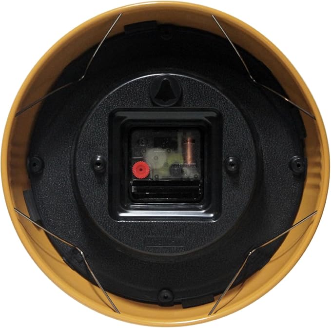 Infinity Instruments LTD. Retro 15 inch Mid Century Modern Kitchen Diner Wall Clock Quartz Movement Retro Wall Clock Decorative (Saffron Yellow)