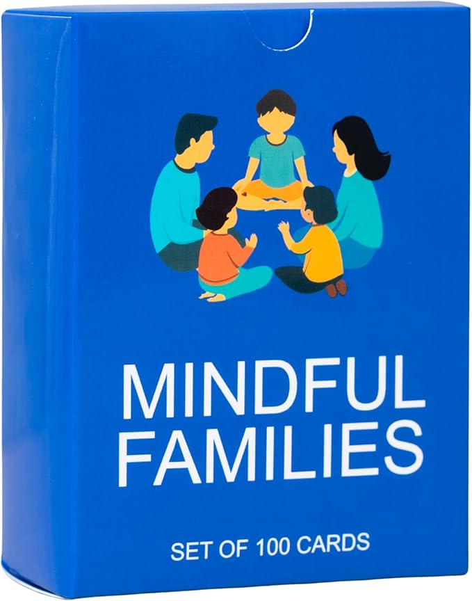 100 Mindful Families Conversation Cards – Mindfulness, Gratitude & Breathing Prompts for Self-Care at Home, Travel & Therapy