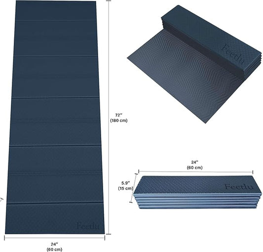 Foldable Yoga Exercise Mat – Lightweight, Anti-Slip, and Easy to Store for Yoga, Pilates, Home Workouts, and Floor Exercises