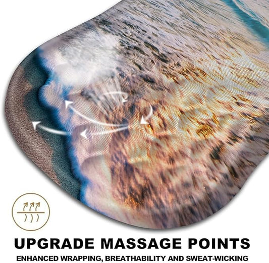 Mouse Pad Wrist Support, Ergonomic Mouse Pad with Massage Dot, Comfortable Computer Mouse Pad for Laptop, Wrist Rest Pain Relief Mousepad with Non-Slip PU Base for Office & Home, 12 x 8 in