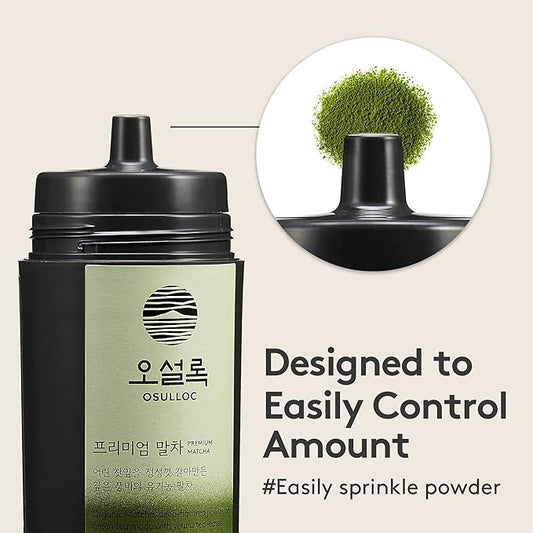 OSULLOC Premium Matcha Powder for lattes, Ceremonial Grade Korean Matcha, Premium Organic (USDA) Pure Leaf Green Tea from Jeju, 1.41 oz, 40g