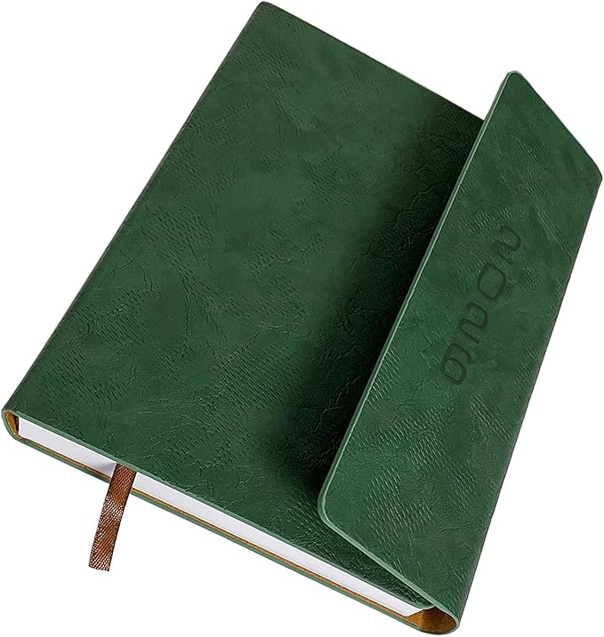 2026 Daily Planner - Appointment Book 2026, Hourly Daily & Monthly Planner with Tabs(Jan-Dec 2026), 8.26'' x 5.9'' Calendar Planner, Leather Cover + Thick Paper (26-Green)