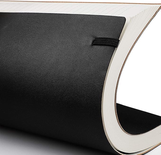 B5 College Ruled Notebook Softcover Journals (2-Pack)- AHGXG Large Composition Notebook 7.6 x 10 inch with Thick 100gsm Lined Paper, Total 408 Numbered Pages, Black Green