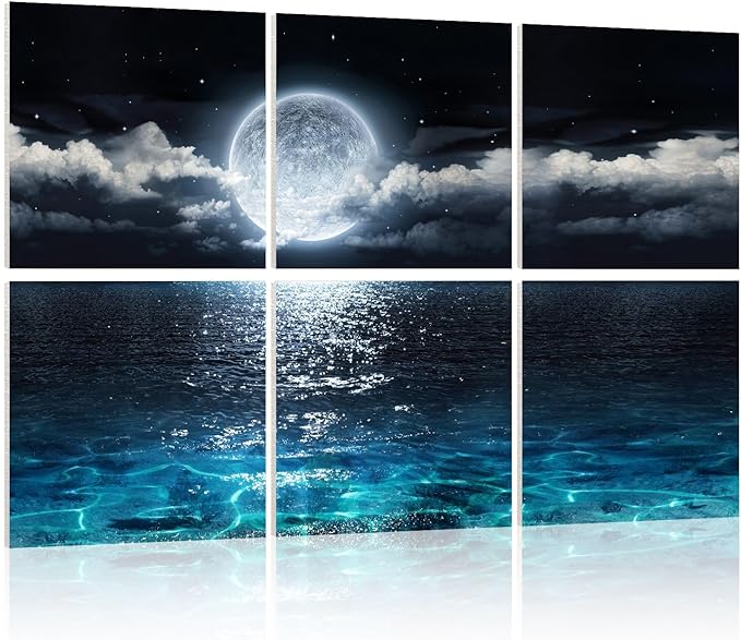 YPY Acoustic Panels Soundproof Wall Panels: Sound Absorbing Wall Art Decorative Sound Proofing Panels Noise Cancelling Acoustical Treatment for Home Studio 6 Pack 72x48 Inches