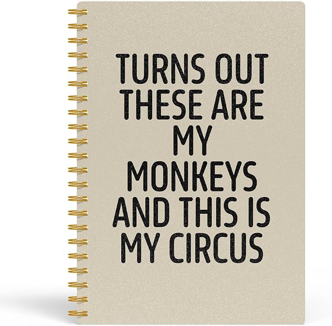 Funny Notebooks for Work, Beige Aesthetic Journal, Funny Boss Day Gifts, Boss Gifts for Men Women, Funny Gifts for Boss, Boss Office Decor, Spiral Notebook 5.5x8.3 Inch