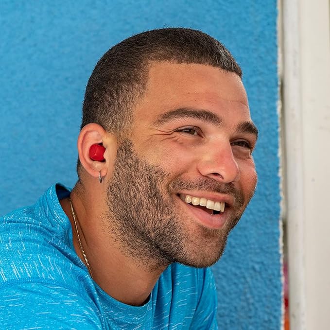 JLab Go Air Pop True Wireless Earbuds, in Ear Headphones, Bluetooth Earphones, Ear Buds with 32H Playtime, Bluetooth Earbuds with Microphone, USB Charging Case, Dual Connect, EQ3 Sound, Rose