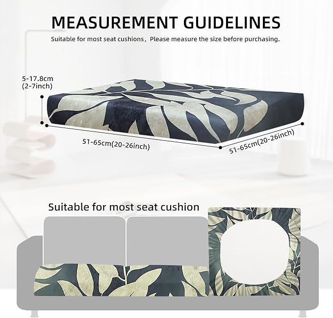 8Pcs Outdoor Cushions Covers Waterproof, Patio Cushion Covers, Stretch Cushion Covers Replacement,Cushion Slipcovers, Furniture Cushion Covers (Black Fantasy, 8PCS-Print)