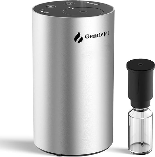 LiteMist Waterless Essential Oil Diffuser - Aluminum Aromatherapy Oil Diffuser, Rechargeable USB-C Scent Diffusers for Home, Car & Office, Quiet Operation, 0.35oz/0.7oz Bottle Capacity