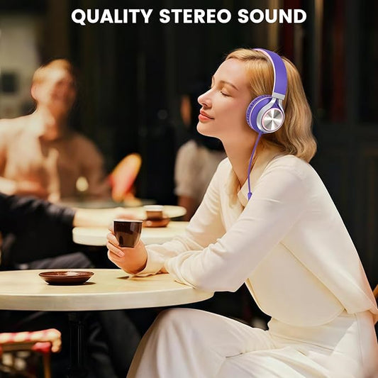 INFURTURE USB C Headphones with Mic,Volume Control,Tangle-Free Plaiting Line,Wired Headphones Type c,Lightweight Foldable for iPhone 16/15 Headphone Series/Tablet/School/Travel/Sports/Audiobooks