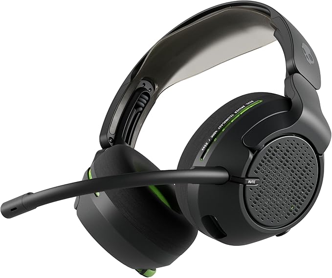 Skullcandy Crusher PLYR 720 Wireless Gaming Headset, Ultimate Immersion and Comfort, THX Spatial Audio, Multi-Sensory Bass, Removable Mic, Xbox, PC, PlayStation, Wireless Transmitter - Digi-Black Xbox