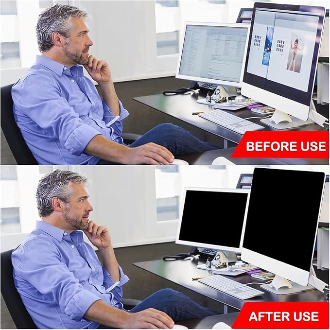 19 Inch Computer Privacy Screen for 5:4 Computer Monitor,Removable Hanging Type Anti Spy Screen Privacy Shield,Block Blue Light Glare to Protect Your Eyes,WxH:15.39X12.59In