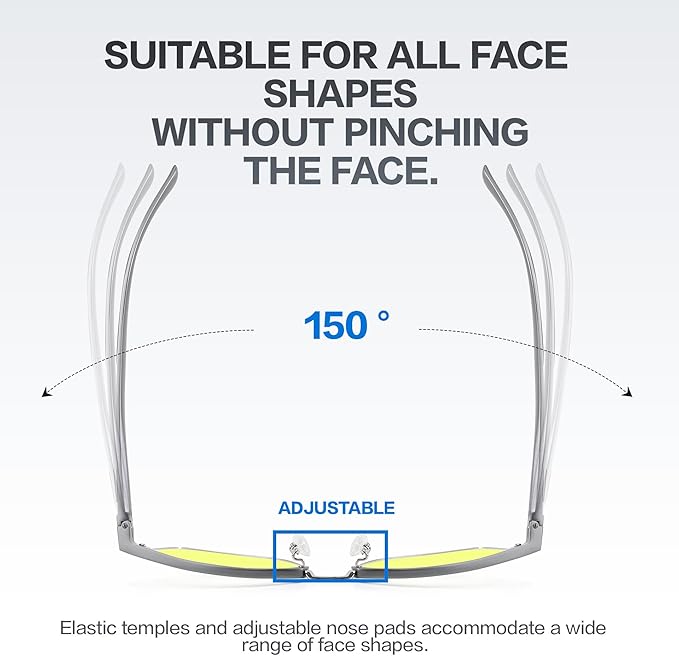 BIRCEN Blue Light Blocking Glasses: Al-Mg Metal Bluelight Computer Clear Glasses for Men Women Anti Eyestrain Office Home