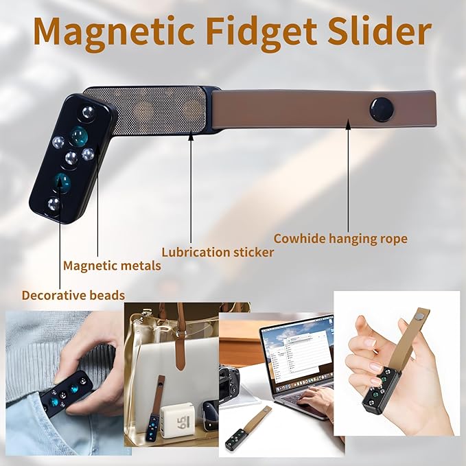 Fidget Slider, EDC Slider Fidget Toys for Adults Stress Relief, Green