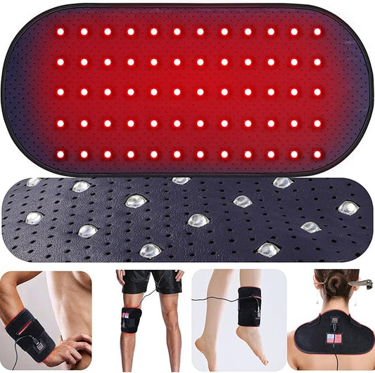 Red-Light-Therapy-for-Hands,2025 Upgraded 4 Modes Infrared Light Therapy for Finger Wrist Pain Relief,60 Dual Wavelength LED,Consisting of Adjustable Power and Time Controller,12.4 * 6.1IN