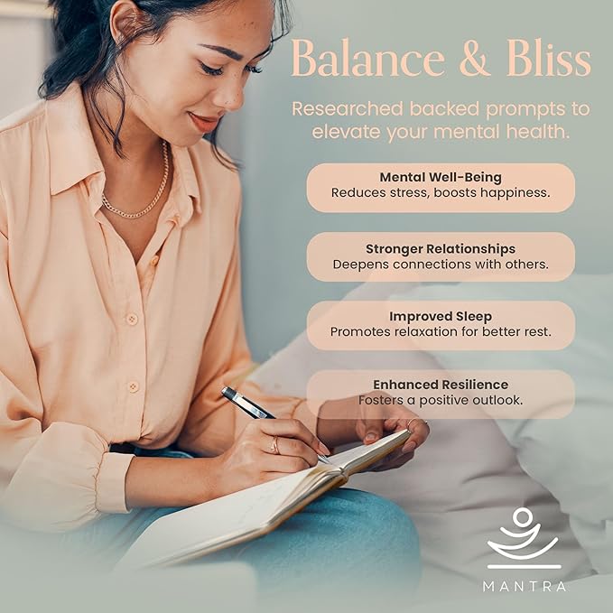 Gratitude Journal For Women & Men - Mental Health, Self Love & Self Care Journal - Orange - 5.8" x 8.3" - Mantra Planner