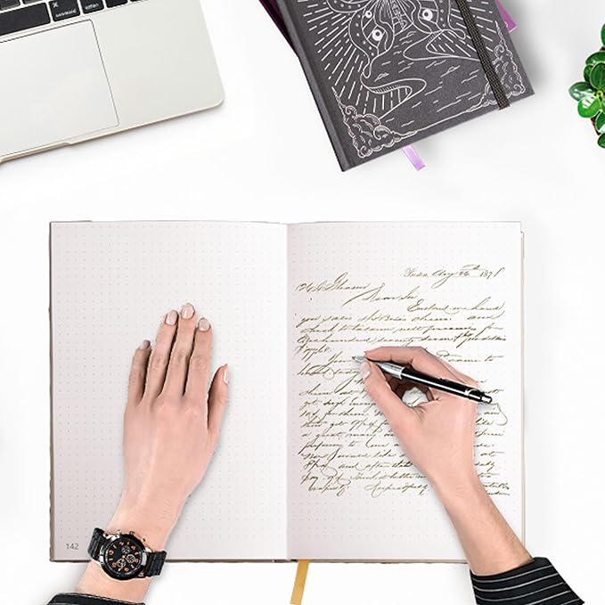 TIEFOSSI Dotted Journal Notebook, Butterfly Journal for Women Men,160 GSM Thick Paper with 256 Numbered Pages, A5 Hardcover Journal, Bullet dotted Journal notebook, for School Office Writing