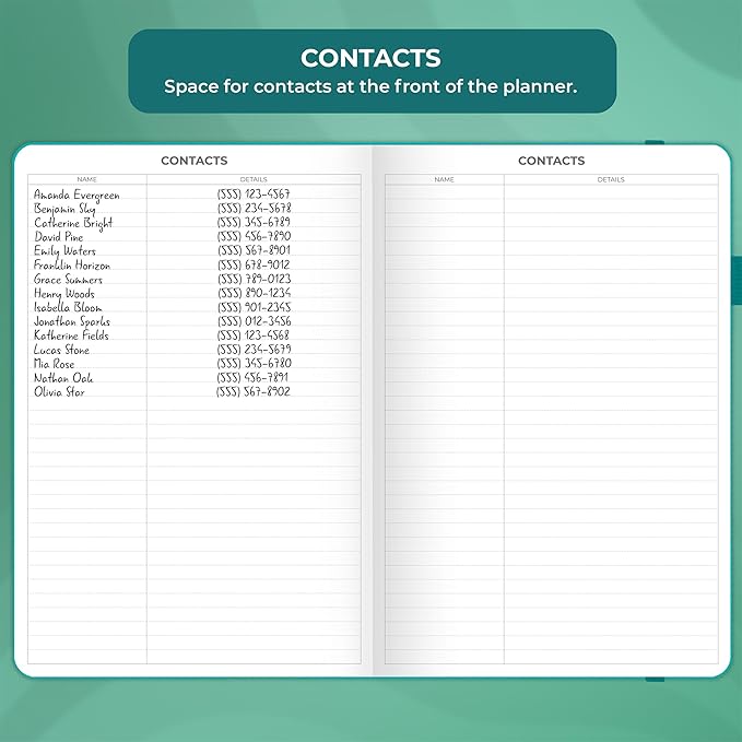 Clever Fox Appointment Book – Hourly Schedule Planner with Time Slots – Time Box Planner for Daily Work & To-Dos – Weekly & Monthly Spreads, Undated, Hardcover, A5 Size (Turquoise)