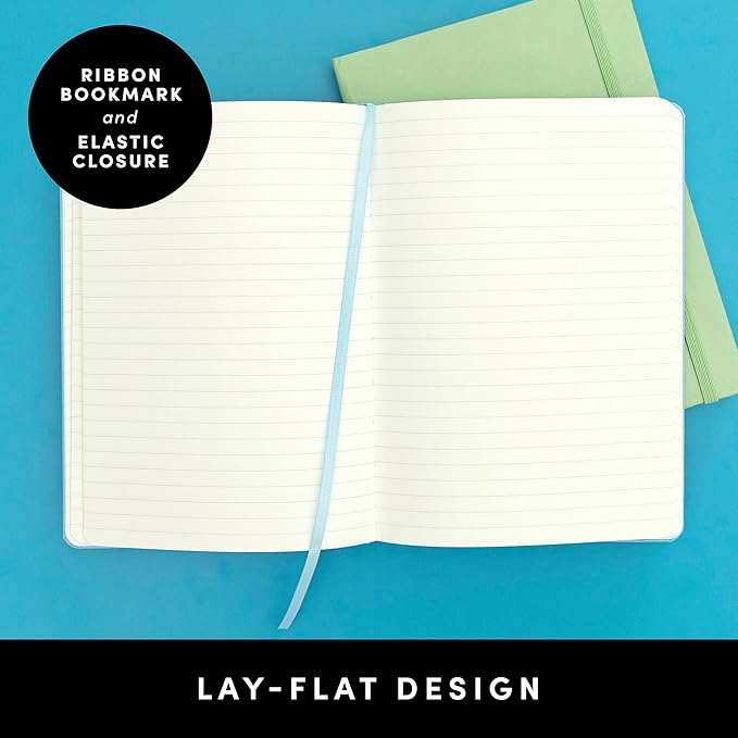 PAPERAGE Personalized Lined Journal Notebook for Writing - Customizable Text in Embossed Metallic Gold Foil, 160 Pages, 100 GSM Thick Paper, Leather Hardcover, 5.7 inches x 8 inches, Lavender