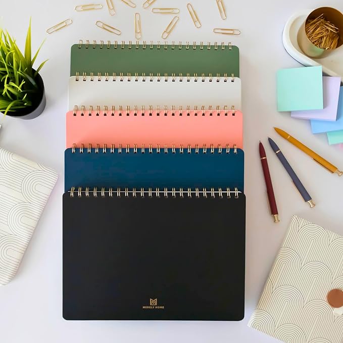 Undated Weekly Planner | 8.25” x 11.75” Work To-Do Notebook | ADHD Academic Organizer | Multi-Layout | Men and Women Planner | College Supplies | Navy | Landscape Layout