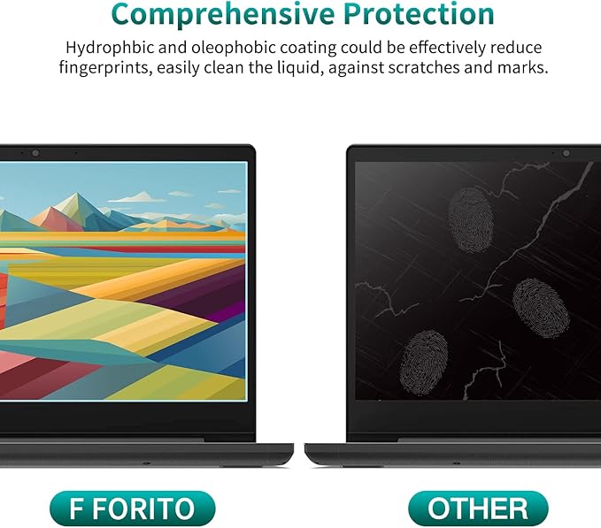 F FORITO 2-Pack 13.3 inch 16:9 Anti Blue Light Laptop Screen Protector, Anti Glare & Anti Scratch Screen Filter Compatible with 13.3” Lenovo/ASUS/Dell/HP/Acer/HP/SAMSUNG with 16:9 Aspect Ratio