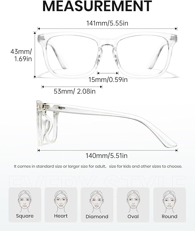 Cyxus Blue Light Glasses for Men Women Reduce Eye Strain UV Blocking for Computer Screen 8082