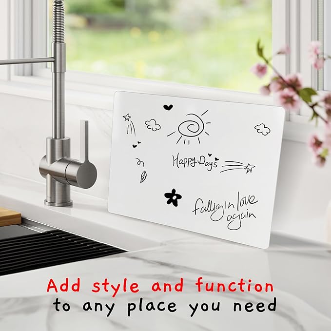 Dry Erase Board 9"x12"- Small 25 Classroom Mini White Boards for Students, Teachers | Double Sided Small White Board Bulk (25 Pk)