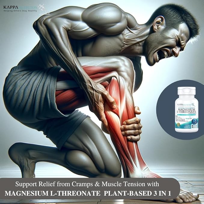 Kappa Nutrition Magbrain™ Magnesium L-Threonate Plant-Based, 420mg Elemental Magnesium (3 Capsules) from 2,253mg, 60 Vegan Capsules, Brain, Sleep & Muscle Support.