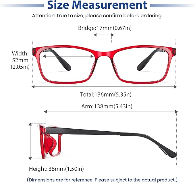 Cyxus Blue Light Glasses Computer Glasses UV Blocking GRP Square Frame Clear Lens Ultra Light Eyewear