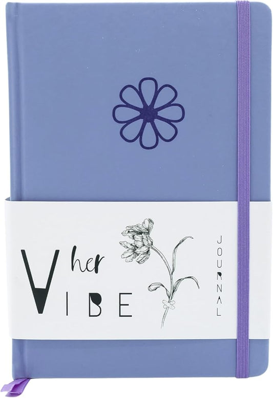 Her Vibe Journal | 13-Week Guided Mindfulness Journal for Women | Fresh Daily Prompts, Activities & Inspiration | Elegant Design & Illustrations | Nurture Self-Love & Wellness | A5 | Gift Box Included