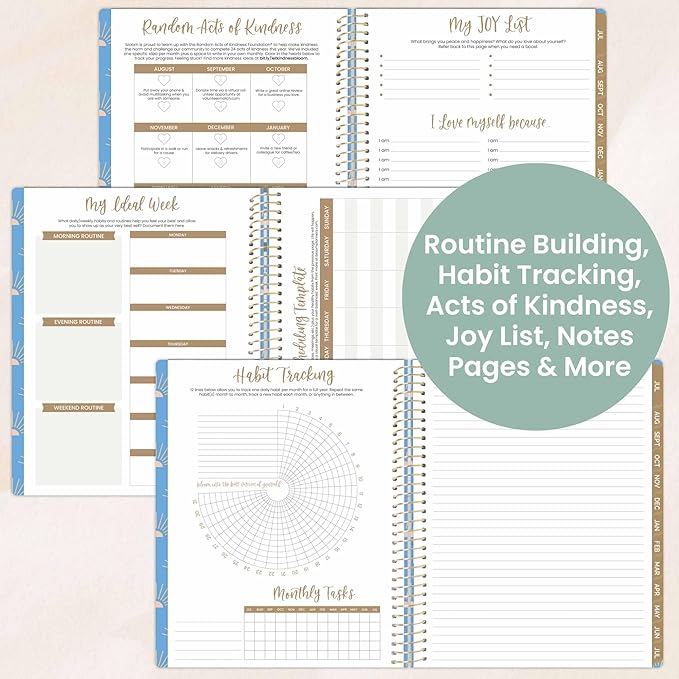 bloom daily planners 8.5" x 11" Academic Planner 2025-2026 (July 2025 - July 2026) - Weekly & Monthly Dated Agenda Organizer with Stickers & Tabs - Cleerely Stated