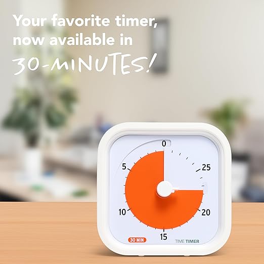 TIME TIMER 30 Minute MOD Education Edition ⁠— Visual Timer with Desktop Software for Kids Classroom Learning, Session Timer, Study Tool and Office Meetings with Silent Operation (30min)