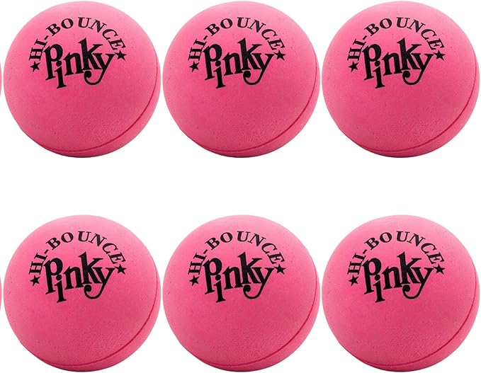 JA-RU Hi-Bounce Pinky Ball (6 Pack) Rubber-Handball Bouncy Balls for Kids and Adults. Small Pink Stress Bounce Ball. Indoor and Outdoor Sport Party Favors.Therapy. Plus 1 Small Ball. #976-6A