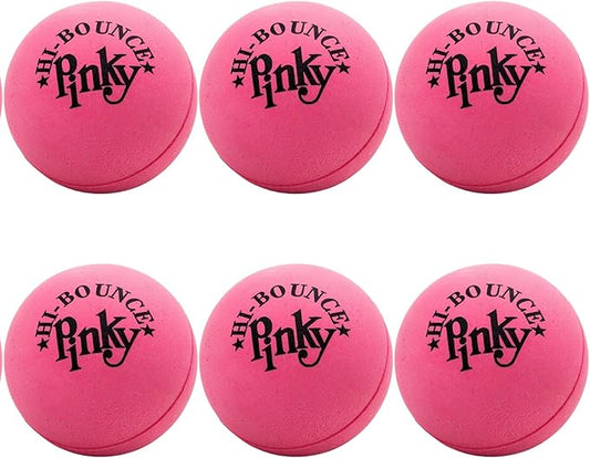 JA-RU Hi-Bounce Pinky Ball (6 Pack) Rubber-Handball Bouncy Balls for Kids and Adults. Small Pink Stress Bounce Ball. Indoor and Outdoor Sport Party Favors.Therapy. Plus 1 Small Ball. #976-6A