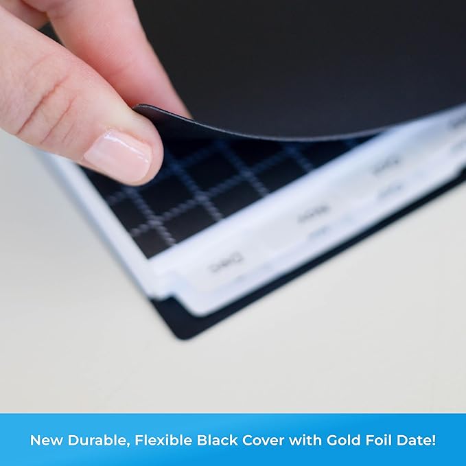 Blue Sky 2025-2026 Academic Year Weekly and Monthly Planner Calendar, August 2025 - December 2026, 17-Month, 8.5" x 11", Flexible Cover, Wirebound, Laminated Tabs, Black