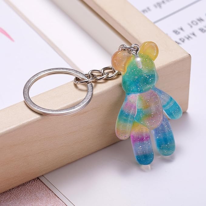 Pocket Bear Hug, Anxiety Relief Gift for Friend Mental Health Positivity Gift Autism Fidget Gifts Stress Relief Gifts for Her Comforting Present for Son Daughter Back to School Rainbow Blue
