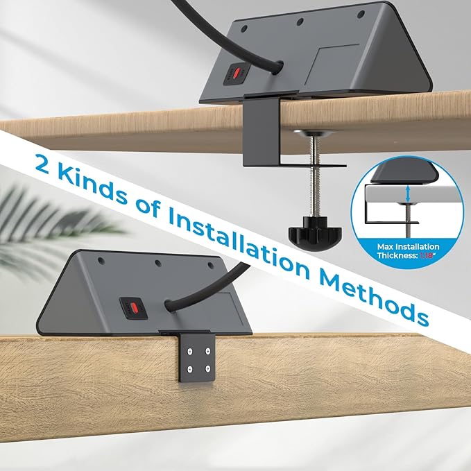 Nightstand Charging Station with PD 20W USB C, Nightstand Edge Power Strip with 3 AC Outlets, 4 Fast Charging USB Ports, Connect 6.56FT Flat Plug, Desk Surge Protector for Office Home Hotel, Black