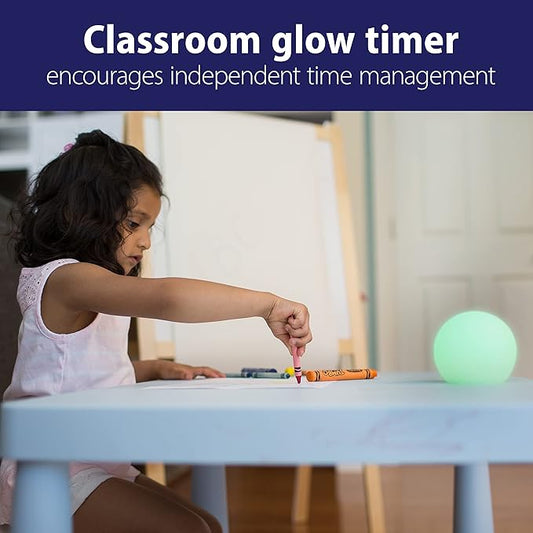 Soft Glow Silent Timer & Color Changing Light for Baby Kids and Teachers, at Home Night Light or Timed Classroom Activities, Portable and Rechargeable
