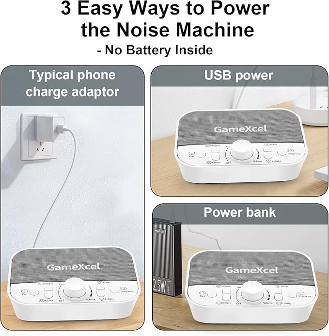 Portable Sound Machine, White Noise Machine with 38 Sounds & Dual Speakers, USB Charger, Timer & Memory - Magicteam Sleep Therapy, Noise & Sleep Machines for Baby, Kids, Adults Home Office Travel