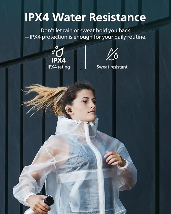 PHILIPS TAT1219 Wireless Earbuds,True Wireless Headphones,Powerful Bass with 10 mm Driver,Clear Call Quality with AI Mic,18 H Battery Life,Bluetooth 5.3,IPX4 Rating,Ergonomic Design for Comfort,Black