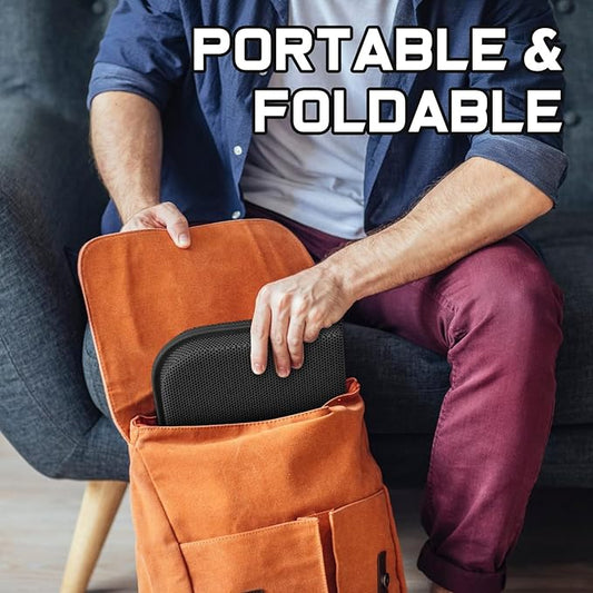 Gel Seat Cushion Portable Travel Cushions, 16.5" x 12" Large Size Super Thick Foldable Chair Seat Cushion Lightweight for Car Office Chair Wheelchair, Pressure Sores Tailbone Pain Relief