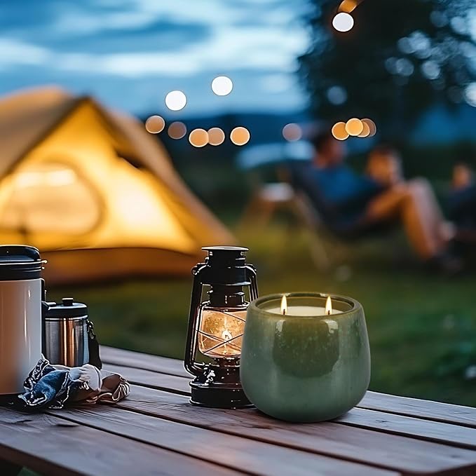 1 Pack Outdoor Citronella Candle Ceramic Mug |Outdoor - Safe for Picnic, Patio, Camping Adventures & Indoor, Great Gift Idea.