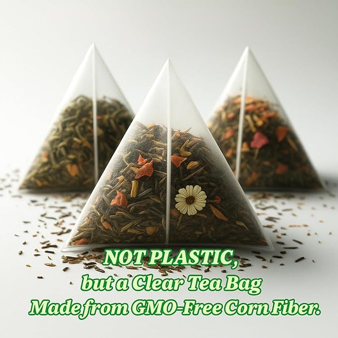 Tozzy Organic Turmeric, Ginger & Cinnamon Tea - 100 Count | Pyramid Tea Bags (Plant-Based & Eco-conscious) | Pure Ingredients